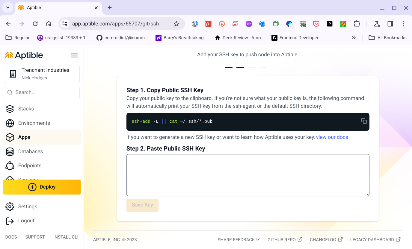 Copy your public SSH key